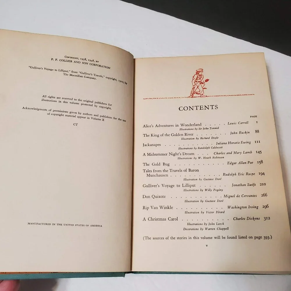 Vintage 1948 Hardcover Book, Antique Book for Styling, The Young Folks Shelf - Picture 6 of 12